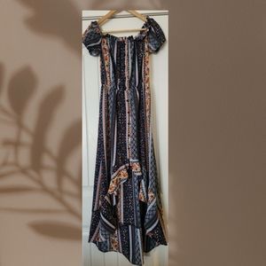 Rue21 Floral High Low Puff Sleeve Summer Dress